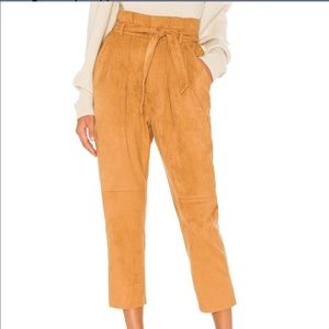 Free People Night Fall Vegan Suede Pants NWT